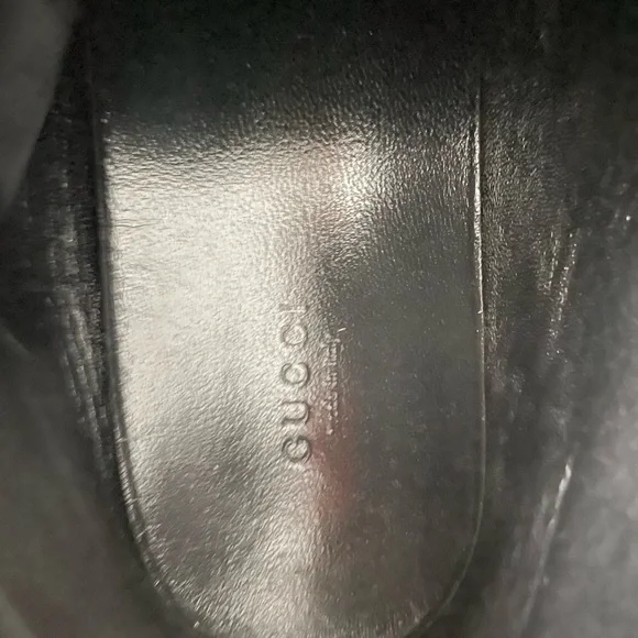 GUCCI Authentic Black Leather High Top Women’s Sneakers with box - Picture 10 of 15